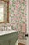 Traditional Hydrangea Blooms Floral Grasscloth Wallpaper by House Party | Gatsby Pink | 8 Yards For Sale - Image 3 of 10