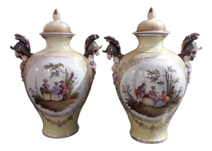 Louis Philippe Vases, Germany, 1870s, Set of 2