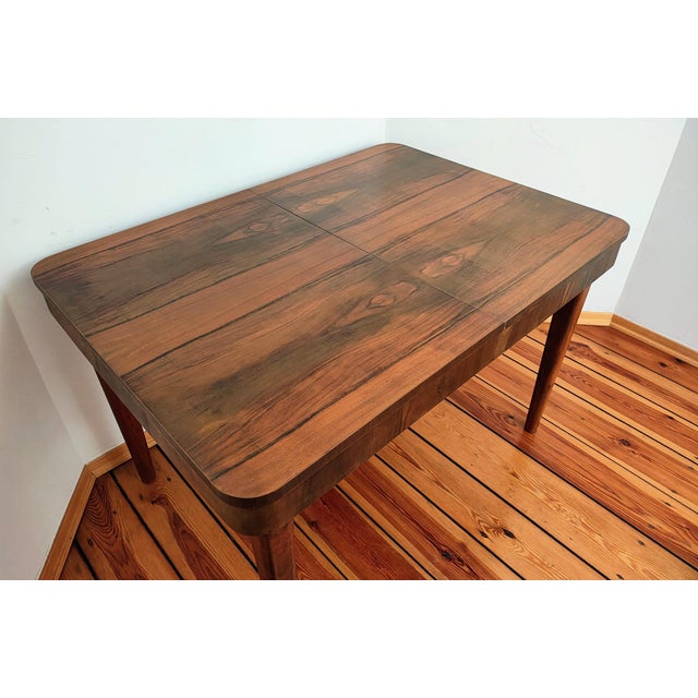 Czechoslovakian Extendable Dining Table by Jindřich Halabala for Up Závody, 1950s For Sale - Image 4 of 18