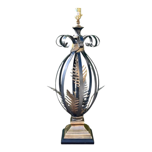 Vintage John-Richard Sculptural Fern Leaf Table Lamp For Sale
