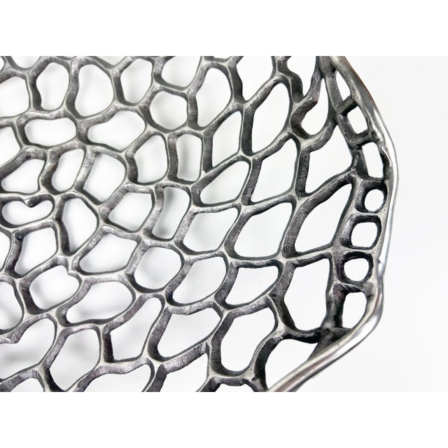 l'Objet Large Cast Metal Sculptural Centerpiece Bowl For Sale - Image 11 of 13