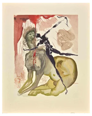 Dali, The Tyrants, Woodcut Print, 1963