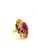 Bochic “Orient” Vintage Diamond, Ruby & Multi Sapphire Ring Set In 18K Gold & Si For Sale - Image 9 of 9