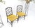 Pair Mid-Century Modern Decorative Ebonized Walnut Faux Bamboo Side Chairs Mint For Sale - Image 6 of 15