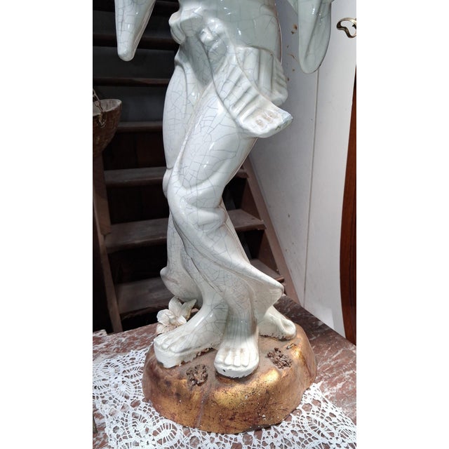Unknown, Statue, 1890s, Ceramic and Wood For Sale - Image 4 of 10