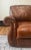 Rustic Vintage Traditional Chocolate Brown Leather Club Chair Recliner With Brass Nailhead Trim For Sale - Image 3 of 16