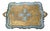 Decorative Carved Gold and Blue Painted Italian Sideboard Tray, 1960 For Sale