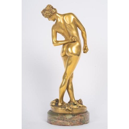 Gold Sculpture of a Dancer, 19th Century, Gilded Bronze For Sale - Image 8 of 13