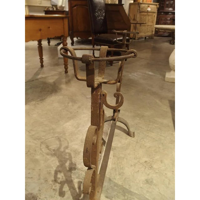 This is an antique "monochenet" or single piece andiron from France, dating to the late 1700s or early 1800s. Known as a...
