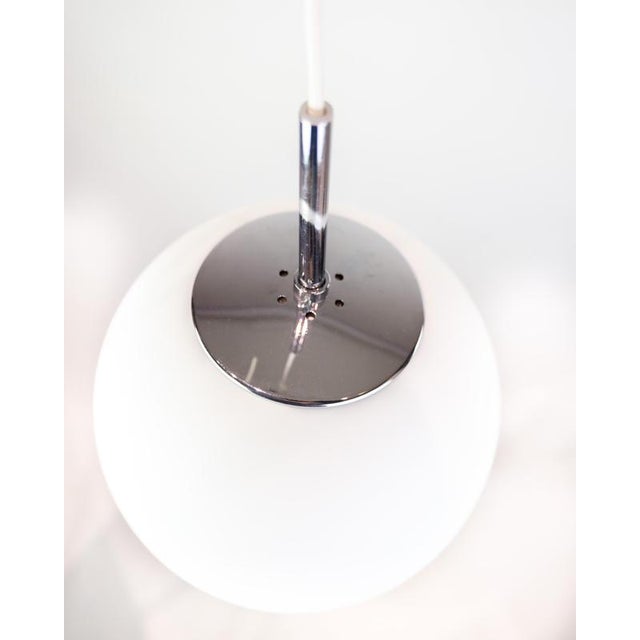 Gold Scandinavian Ceiling Lamp in Frosted Glass For Sale - Image 8 of 10