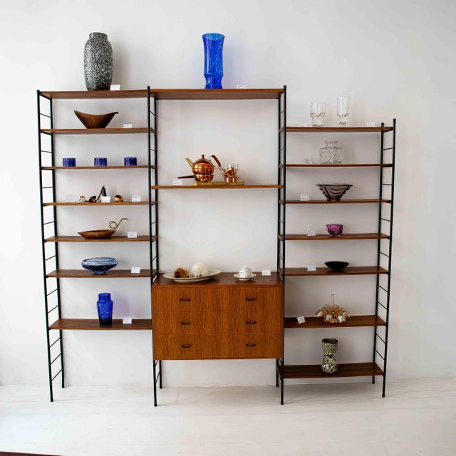 Vintage Teak String Bookcase by WHB, 1960 For Sale - Image 4 of 5