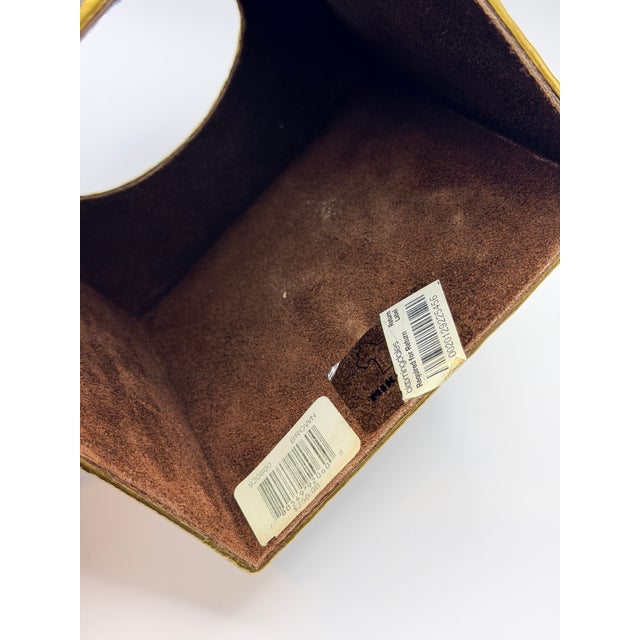 Hand-Finished Copper & Brass Tissue Box Cover For Sale - Image 4 of 4