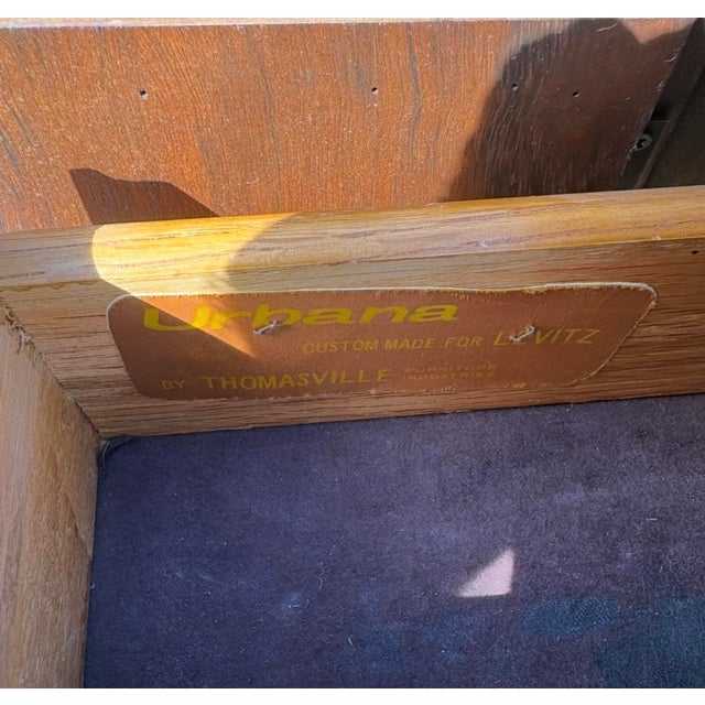 Brown Mid Century Thomasville Urbana Server W Refinished Top For Sale - Image 8 of 13