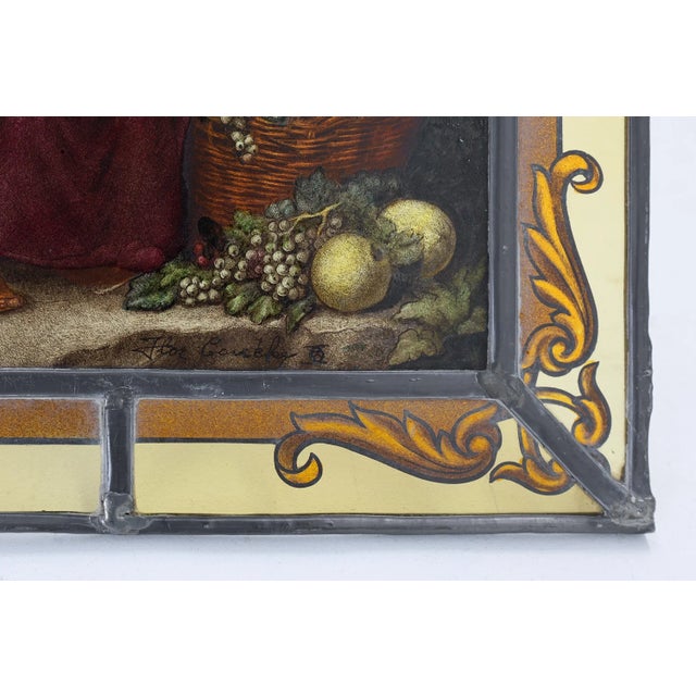 After Bartolomé Esteban Murillo, Figures, 1890s-1910s, Stained Glass Panel For Sale - Image 10 of 11