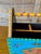 Teal Vintage Coastal Hand-Painted Wood Fish Caddy For Sale - Image 8 of 11