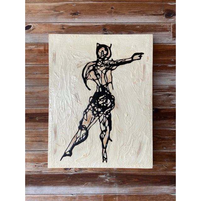 Figurative Pair of Vintage Modern Nude Figure Paintings For Sale - Image 3 of 11