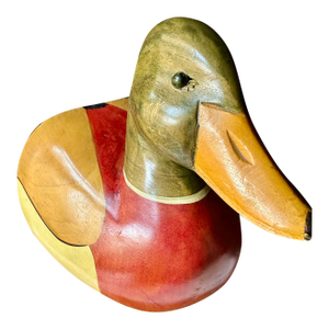 Vintage Wooden Duck Bookends
