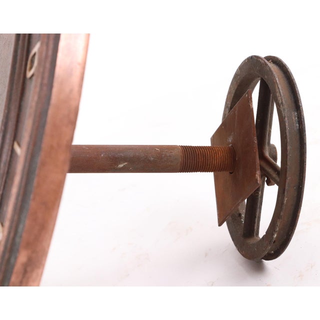 Antique Mechanical Iron Elevator Floor Indicator Dial For Sale - Image 4 of 6
