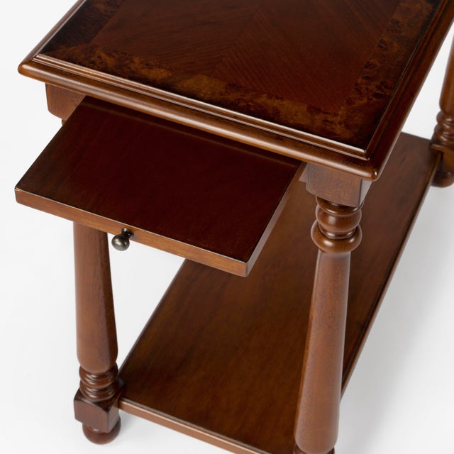Devane Side Table, Medium Brown For Sale - Image 9 of 12
