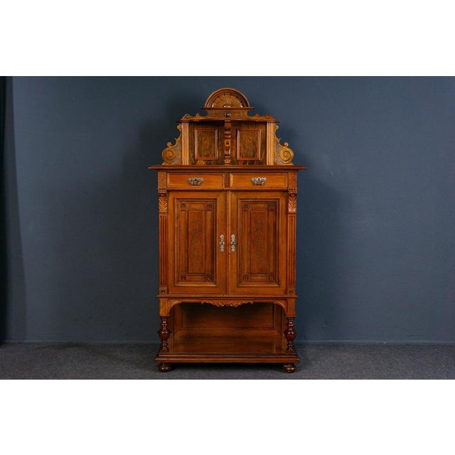 Object: Vertiko Epoch & style: Wilhelminian period - second half of the 19th century Features - walnut veneer on the...