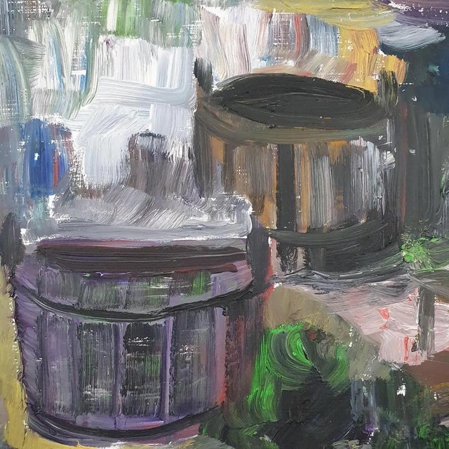 Karl Larsson, Abstract Still Life, 1975, Oil on Panel For Sale - Image 4 of 18