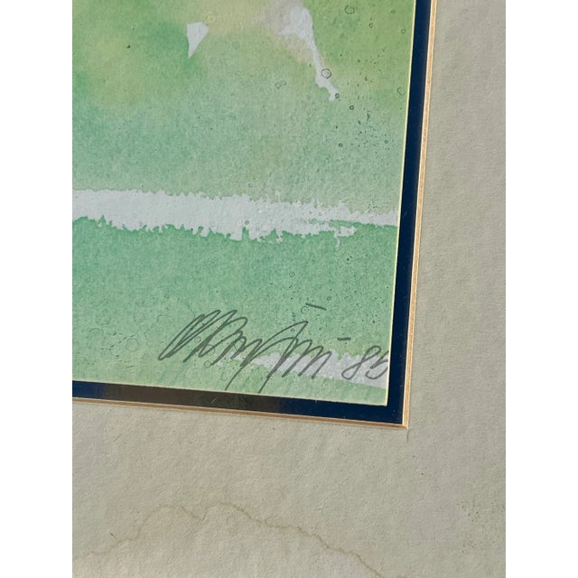 Vintage Ole Kortzau Abstract Watercolor on Paper For Sale - Image 4 of 11