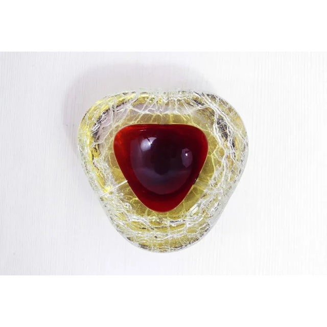 1970s Craquele Murano Glass Ashtray For Sale - Image 5 of 10