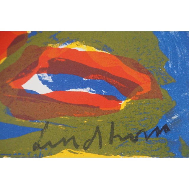 Bengt Lindström, Blue Face, Original Lithograph For Sale - Image 6 of 7