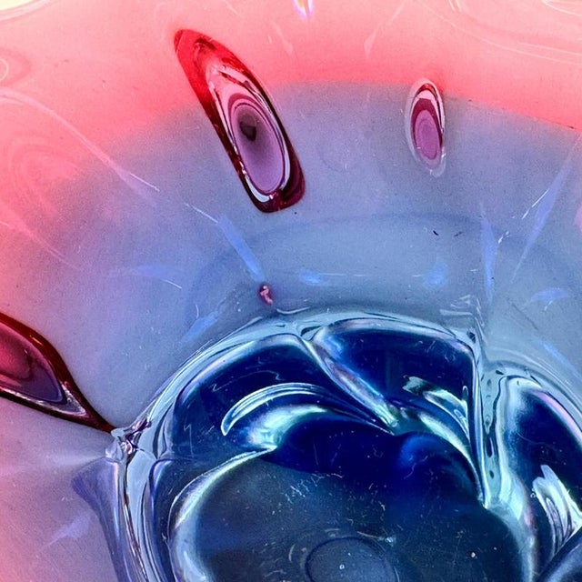 Glass Czech Art Glass Bowl attributed to Josef Hospodka for Chribska Glassworks, 1960s For Sale - Image 7 of 8