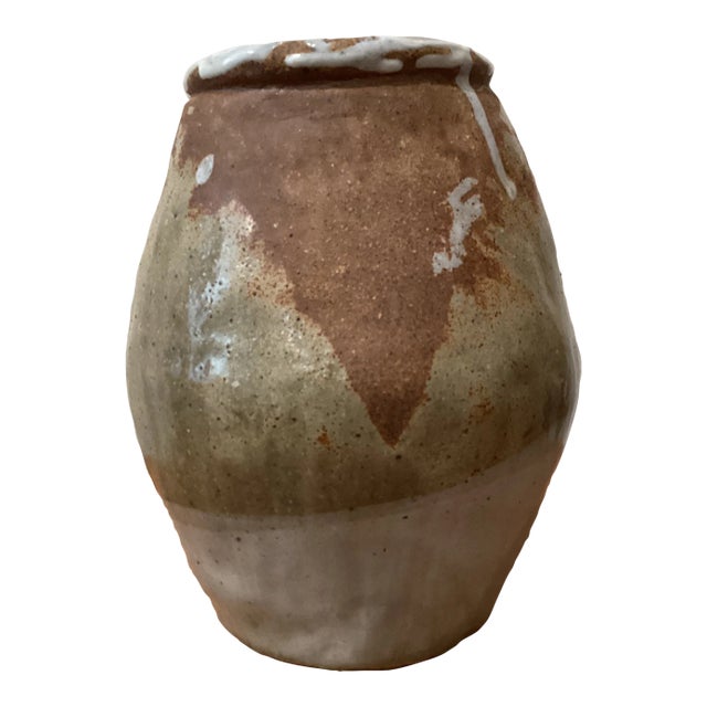 Antique Decorative Art Stoneware Jar/ Vase For Sale