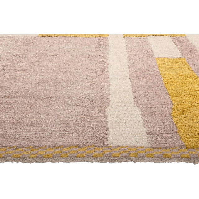 Berber Tribes of Morocco 2010s Color Block Moroccan Rug, 08'11 X 11'10 For Sale - Image 4 of 10