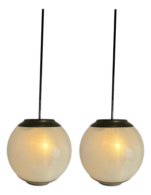 Mid-Century LS2 Pendants attributed to L. Caccia Dominioni for Azucena, 1950s, Set of 2