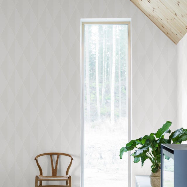 Mid-Century Modern Sample - Borastapeter Zack L Wallpaper in Bone For Sale - Image 3 of 3