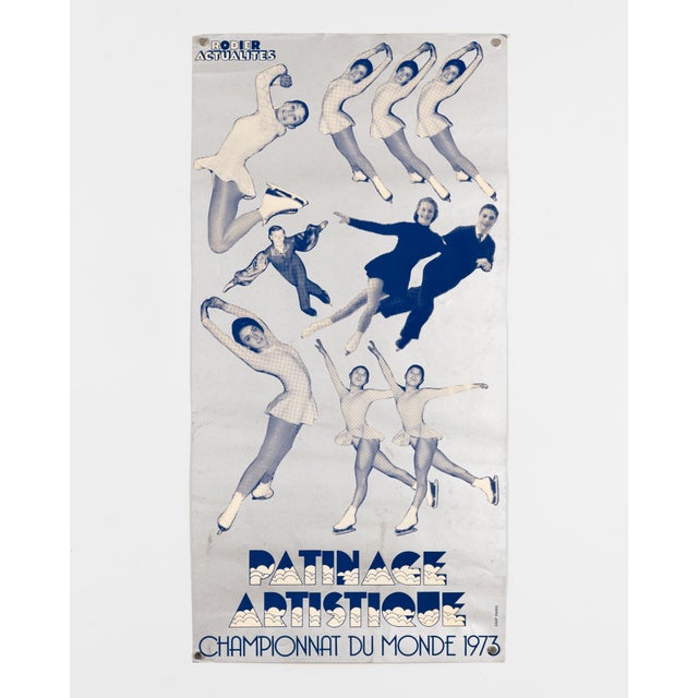 Modern World Figure Skating Championships 1973 Original Silkscreen Poster For Sale - Image 3 of 9