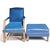 1970s Step Back Into Mid-Century Elegance With This Stunning Vintage Lounge Chair and Matching Ottoman Set For Sale - Image 5 of 9