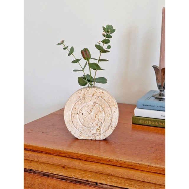 Mid-Century Modern Vintage Travertine Bud Vase from Fratelli Mannelli, 1970s For Sale - Image 3 of 18