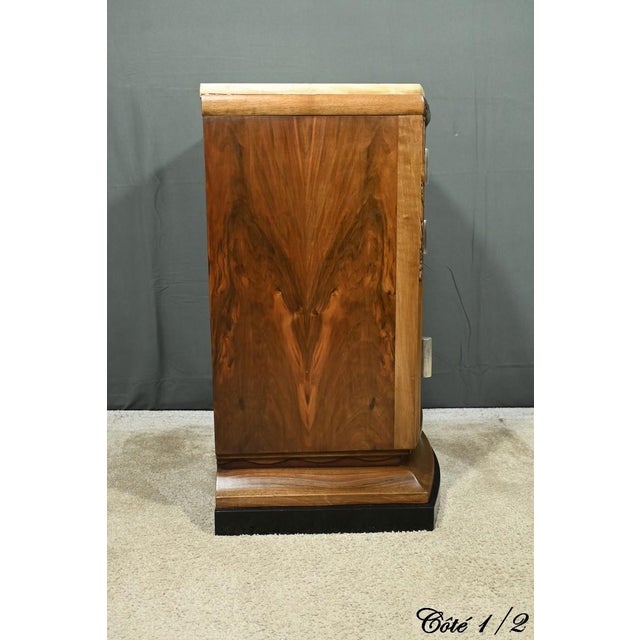 Vintage Art Deco Walnut Burl Bedside Table, 1930 For Sale - Image 18 of 18
