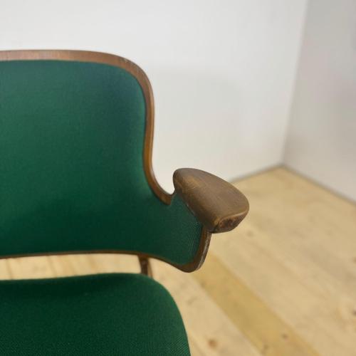 Mid-Century Danish Chair with Kvadrat Fabric by Hans Olsen for Krauses Møbelfabrik For Sale - Image 3 of 7