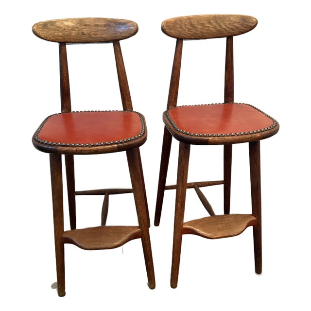 MCM Counter Stools Iconic Danish Design by Vilhelm Wohlert for Stolefabriken Odense For Sale