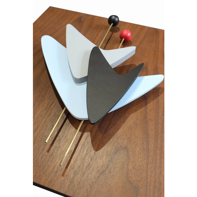 Mid Century Modern Boomerangball Sculpture Abstract Wall Art For Sale - Image 4 of 8