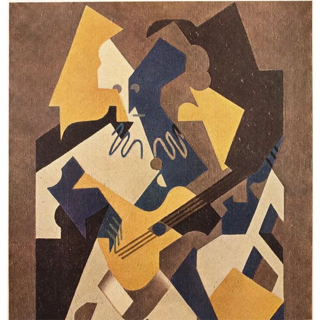 Portraiture 1947 After Juan Gris "The Guitarist", First Edition Parisian Offset Lithograph For Sale - Image 3 of 10