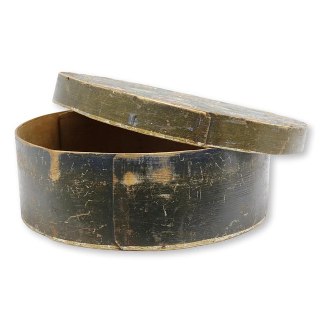 Rustic European Mid 19th Century Antique Hand-Painted Wedding Box For Sale - Image 3 of 6