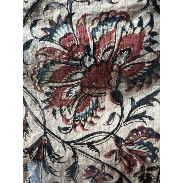 This exceptional hand‑painted silk textile from Yazd, Iran features a rare combination of architectural, figurative, and...
