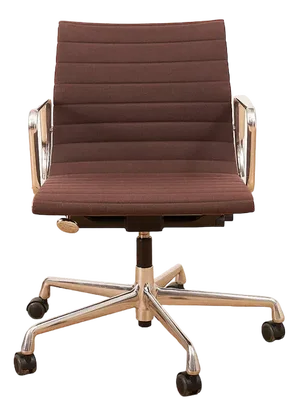Alu Chair Ea-118 Frame Aluminum Chrome-Plated with Rollers by Ray and Charles Eames for Vitra, 1958