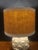 Mid 20th Century Pair of Vintage White Ceramic Pineapple/Artichoke Table Lamps With Burlap Shades For Sale - Image 5 of 6
