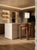 Double Arch Bar Stool in Orange Chenille from Insidherland For Sale - Image 9 of 10
