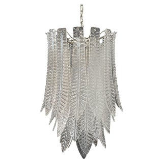 Large Italian Murano Felci Glass Chandelier with 41 Glasses, 1990s For Sale