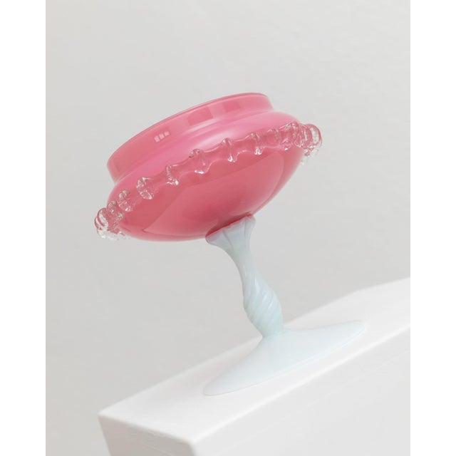 Pink Pink Empoli Glass Bowl, Italy, 1960s For Sale - Image 8 of 12