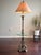 Vintage 1960s–70s Hollywood Regency Cast Metal & Glass Tray Table Floor Lamp — Neoclassical Rococo Side Table Lamp For Sale - Image 11 of 11