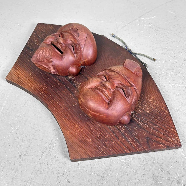 Wooden Display of Gods Ebisu and Daikoku, Japan, 1920s For Sale - Image 9 of 11